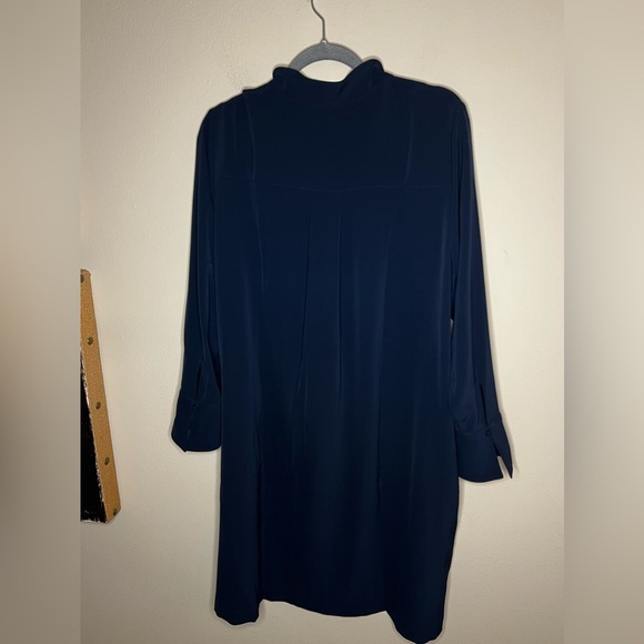 Chico’s Navy Button Cuff Shirt Utility Dress Medium - Picture 13 of 14